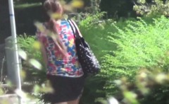 Pissy Japanese Hottie Urinates In Public