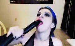 Gothic Woman Deepthroats and facefucks her bbc