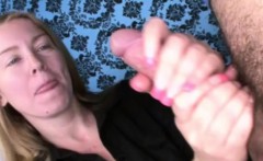 Hugetit Milf Wanking Dick Until He Blows