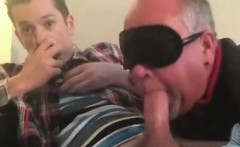 Blindfolded Older Guy Gives Amazing Blowjob To College Twink
