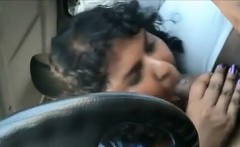 Fat Indian Gives A Blowjob In The Car