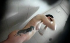my spy cam caught Adrianna showering in our bathroom