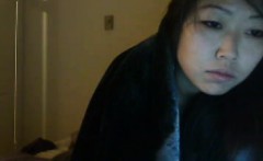 Young Asian Brunette Fredfreeload Lies In Bed To Participat