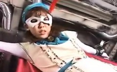 Masked Japanese nympho has a fiery honey hole yearning for