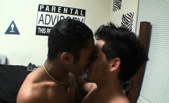 Horny young guys admire each other and wish for sex