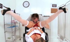 Big tits doctor anal and cumshot