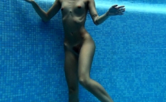 Tiffany Tatum strips naked underwater