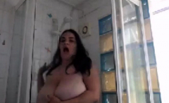 Cum shower on big boobs of my girlfriend