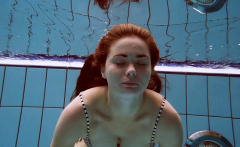 Hot naked girls underwater in the pool