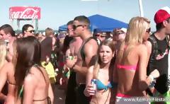 Huge Beach Party With Sexy Hot Blonde