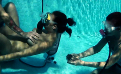 Candy Mike and Lizzy super hot underwater threesome