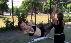 Public bdsm and outdoor lesbian domination