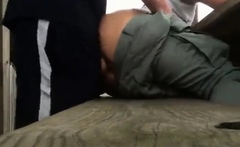 Boy Cumming In Ass On A Bench