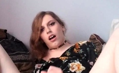 Shemale tranny amateur gets toy humiliation