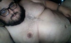 Amateur straight dude jerked off by gay