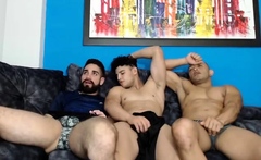 Amazing hot gay group sex scene in a warehouse