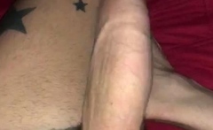 Tranny Masturbating By Stroking Big Cock