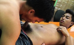Amateur Asian twink rimmed and assfucked