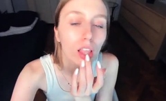Blonde Teen Home Alone Masturbating