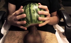 Asian Man Fucks a Watermelon