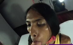 Pov Blowjob By Horny Thai Shemale Slut