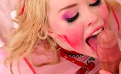 Blonde teen blowjob and fuck